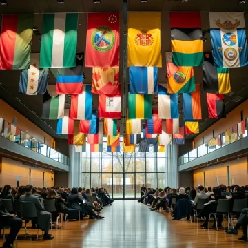 hanging conference flags printing supplier in UAE
