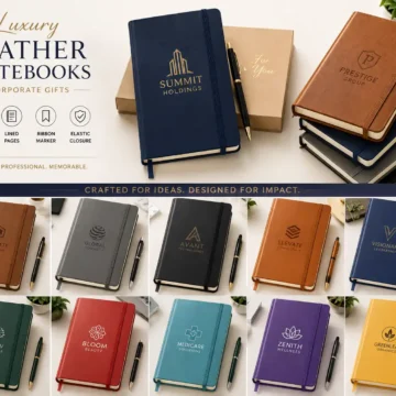 Leather pu notebook printing Dubai by THE RPS LLC