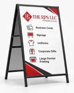 modern a frame signboard mockup