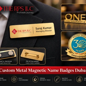 custom metal magnetic name badges dubai